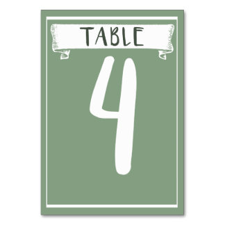 Tarjeta de número de tabla - 4