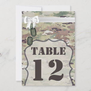 Tarjeta de número de tabla 5x7 Ejército OCP Camo C