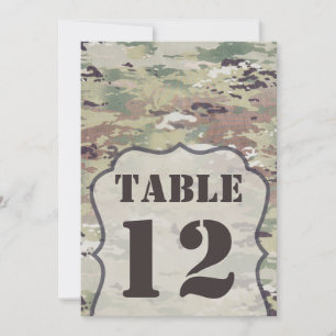 Tarjeta de número de tabla 5x7 Ejército OCP Camo C