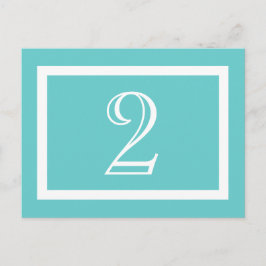 Tarjeta de número de tabla - Aqua - Personalizable