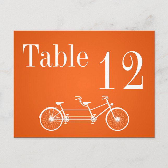 Tarjeta de número de tabla Bicicleta doble Orang F (Anverso)