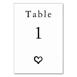 Tarjeta de número de tabla Boda personalizada del 