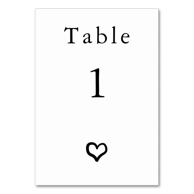 Tarjeta de número de tabla Boda personalizada del  (Anverso)