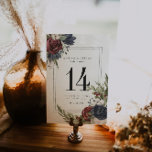 Tarjeta de número de tabla botánica de Winter Flor<br><div class="desc">Los números de la tabla mejoran el aspecto de su tabulación y le ponen el toque final en su día especial. Impresión personalizada de texto de los nombres o números de sus tablas. La impresión de doble cara está incluida en el precio. Agregue la redacción de su personalizado a este...</div>