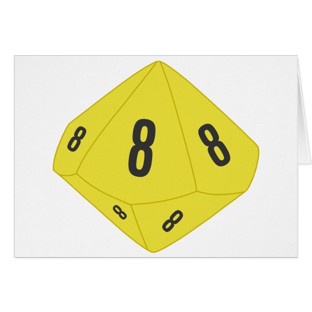 Tarjeta de número de tabla D10 amarillo (Anverso (Horizontal))