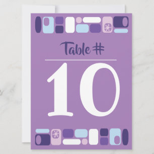 Tarjeta de número de tabla de Bat Mitzvah de SO MO