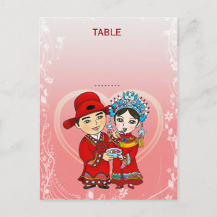 Tarjeta de número de tabla de boda