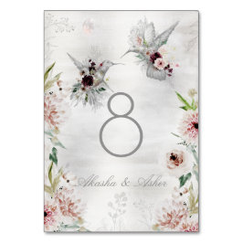 Tarjeta de número de tabla de Boda de amor etéreo