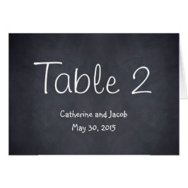 Tarjeta de número de tabla de Boda de aspecto de c