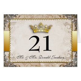 Tarjeta de número de tabla de Boda de cuento de ha