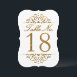 Tarjeta de número de tabla de Boda de efecto Purpu<br><div class="desc">Boda de efecto Purpurina oro Tarjeta de tabla (18) VER TARJETAS DE NÚMERO DE TABLA DE COINCIDENCIA</div>