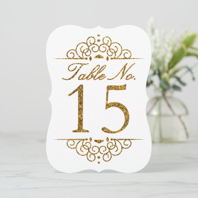 Tarjeta de número de tabla de Boda de efecto Purpu (Anverso de pie)