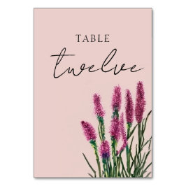 Tarjeta de número de tabla de Boda de flores silve