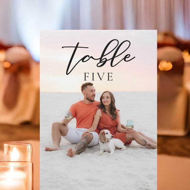 Tarjeta de número de tabla de Boda de fotografía d (Subido por el creador)