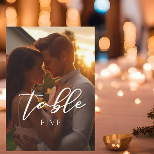 Tarjeta de número de tabla de Boda de fotografía d