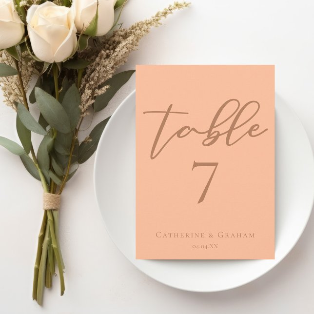 Tarjeta de número de tabla de Boda de guiones de c (Subido por el creador)