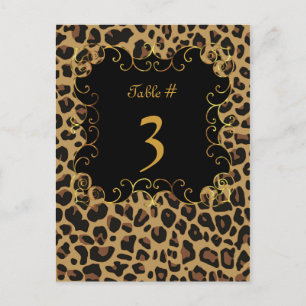 Tarjeta de número de tabla de Boda de impresión Ja