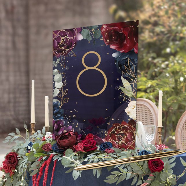 Tarjeta de número de tabla de Boda de la Marina de (Subido por el creador)