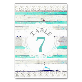Tarjeta de número de tabla de Boda de madera y enc