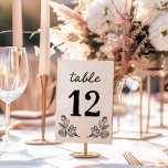 Tarjeta de número de tabla de Boda floral simple y<br><div class="desc">Guíe a sus huéspedes para que se sientan cómodos con nuestra sencilla tarjeta de Boda floral. Con un encantador diseño floral, esta tarjeta le da un toque alegre y elegante a su decoración boda. Con su diseño floral relajado y la opción de cambiar los colores para que coincidan con los...</div>