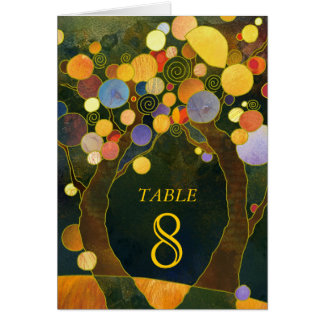 Tarjeta de número de tabla de Boda rústico de los 