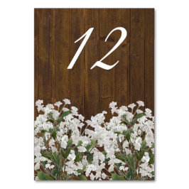 Tarjeta de número de tabla de Boda Rústico de Resp