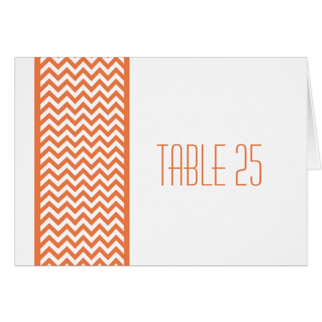 Tarjeta de número de tabla de borde del naranja (Anverso (Horizontal))