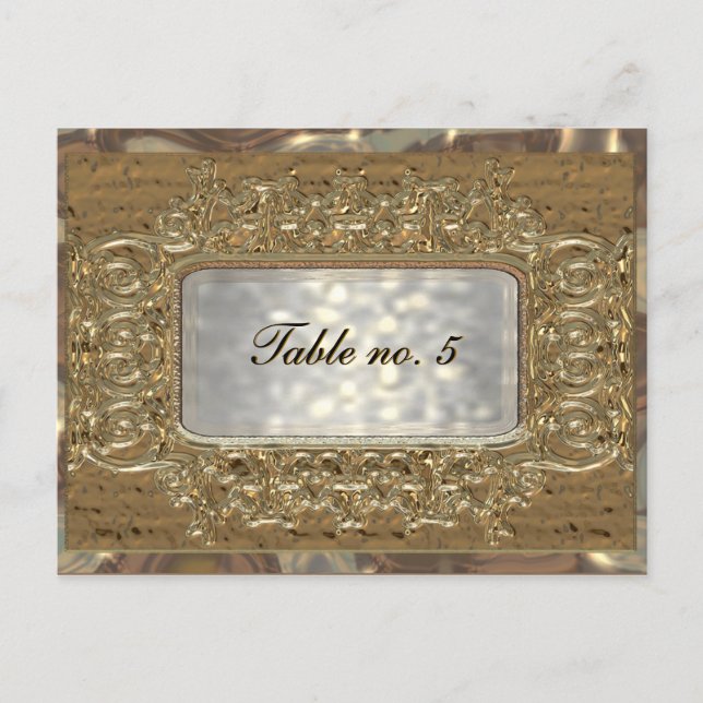 Tarjeta de número de tabla de Brunchild victorian (Anverso)