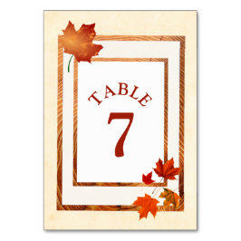 Tarjeta de número de tabla de caída del Boda de ot