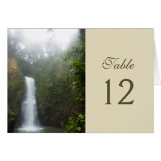 Tarjeta de número de tabla de cascada