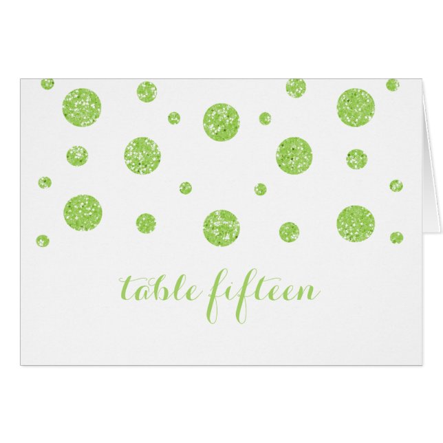 Tarjeta de número de tabla de confetti de Purpurin (Anverso (Horizontal))