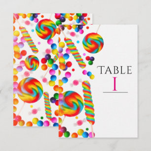 Tarjeta de número de tabla de fiesta de cumpleaños