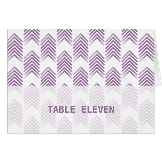 Tarjeta de número de tabla de flechas tribales mor (Anverso (Horizontal))