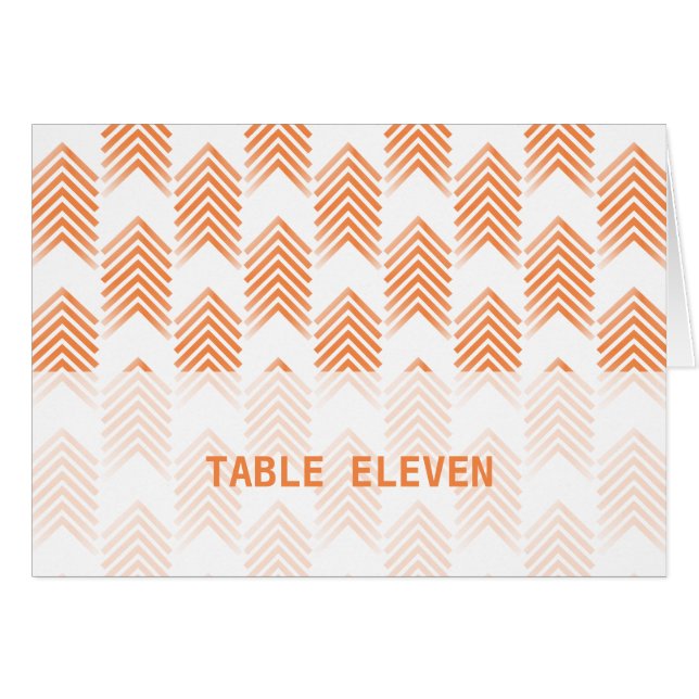 Tarjeta de número de tabla de flechas tribales nar (Anverso (Horizontal))