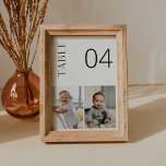 Tarjeta de número de tabla de fotos para niños de<br><div class="desc">Harlow Collection: una combinación perfecta de elegancia y modernidad. Está diseñado con un tipo de letra de guión moderno que exude estilo y elegancia. Cada producto de la colección está diseñado cuidadosamente para mostrar un aspecto atemporal y de tendencia.</div>