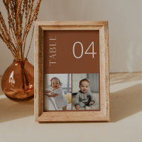Tarjeta de número de tabla de fotos para niños de 