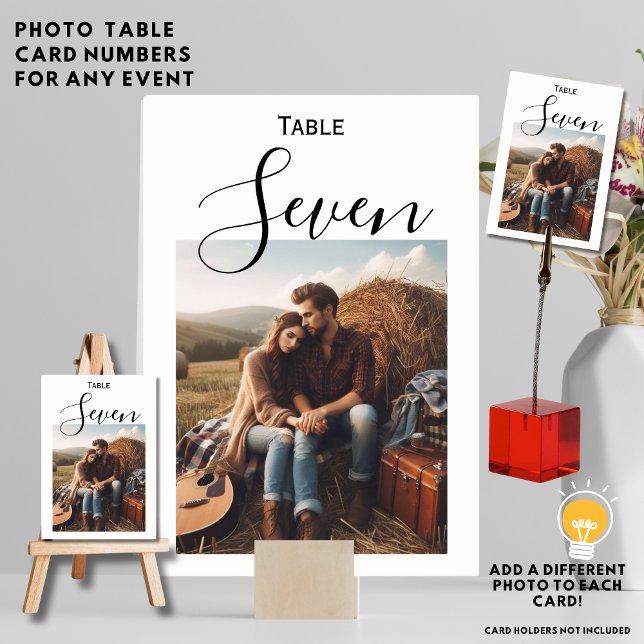 ⭐ TARJETA DE NÚMERO DE TABLA DE FOTOS - PUNTO opac (Subido por el creador)