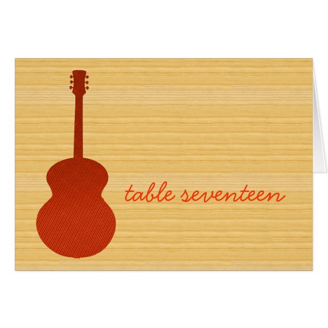 Tarjeta de número de tabla de guitarra de país nar (Anverso (Horizontal))
