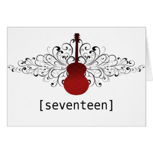 Tarjeta de número de tabla de guitarra de Red Swir