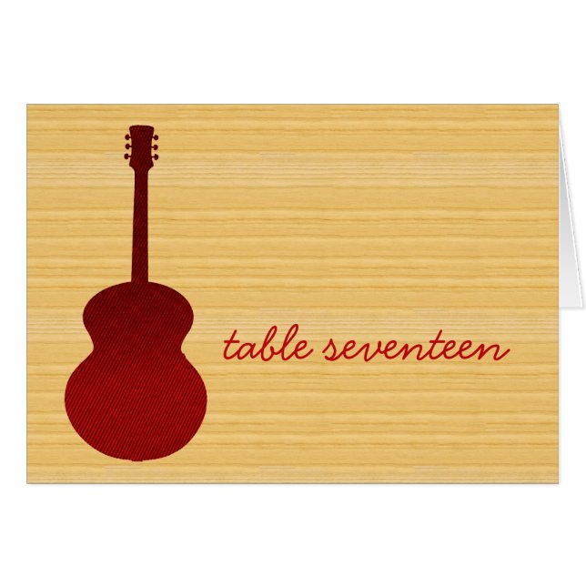 Tarjeta de número de tabla de guitarra del país ro (Anverso (Horizontal))