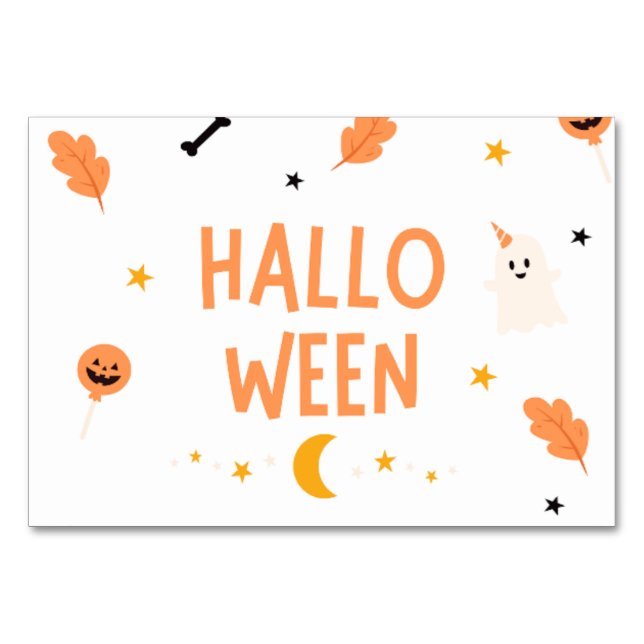 Tarjeta de número de tabla de Halloween 2025 - Fie (Reverso)