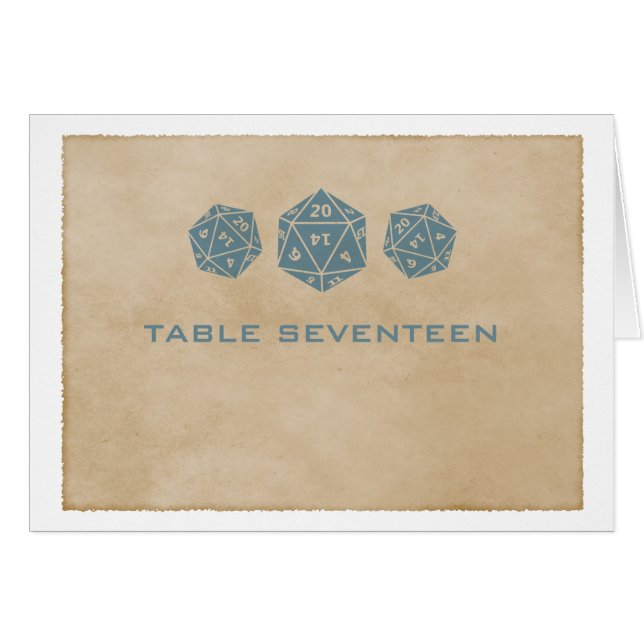 Tarjeta de número de tabla de jugador de dados Blu (Anverso (Horizontal))