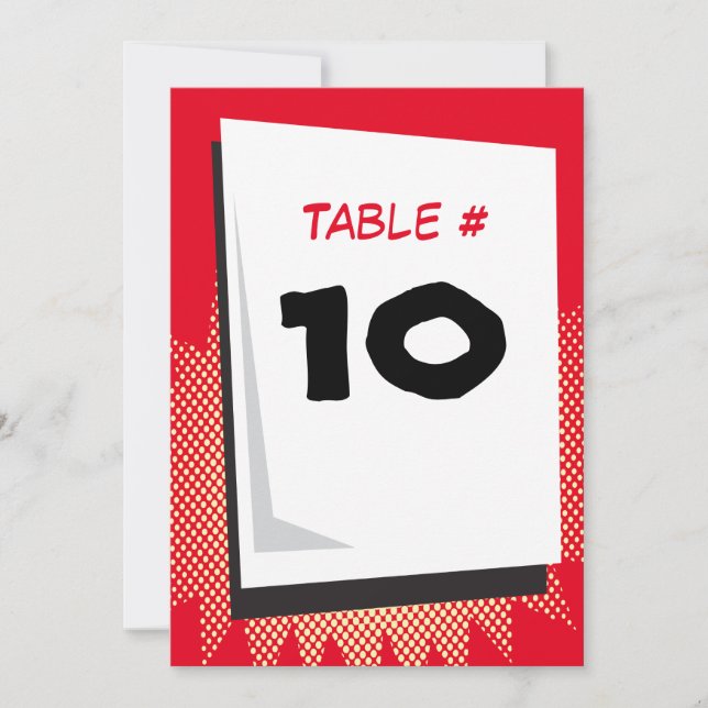 Tarjeta de número de tabla de la barra de FANTASY  (Anverso)