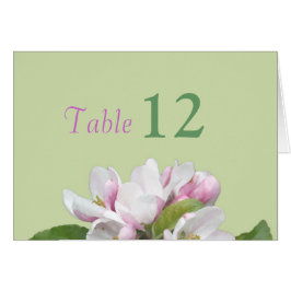 Tarjeta de número de tabla de la cena