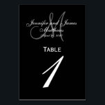 Tarjeta de número de tabla de monograma gris negro<br><div class="desc">Tarjetas con número de tabla Boda en blanco y negro con monograma de bandeja personalizado. Diseño de Elke Clarke ©2008. Personalizar con sus nombres de novia y novio, apellido de recién casados, fecha inicial de monograma y fecha de boda. Solicite uno por tabla con cada número de tabla pero aún...</div>