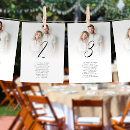 Tarjeta de número de tabla de nombre de invitado d