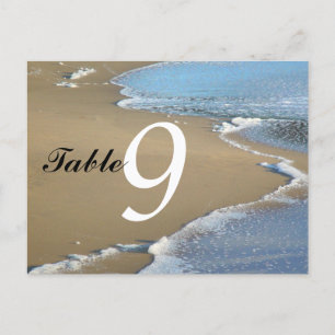 Tarjeta de número de tabla de ondas Shore