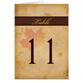 Tarjeta de número de tabla de papel de edad para h