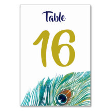 Tarjeta de número de tabla de paquetería