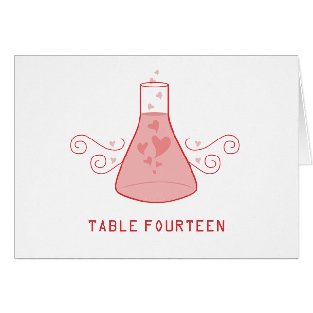 Tarjeta de número de tabla de química de dulces ro (Anverso (Horizontal))